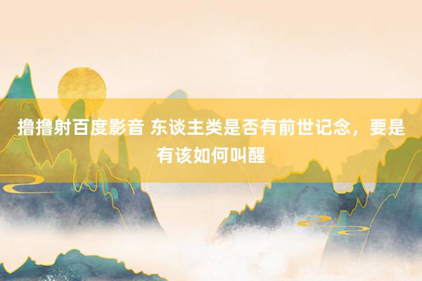 撸撸射百度影音 东谈主类是否有前世记念,要是有该如何叫醒