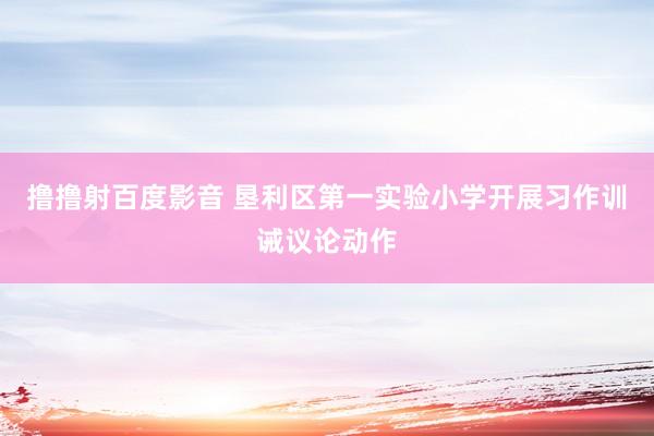 撸撸射百度影音 垦利区第一实验小学开展习作训诫议论动作