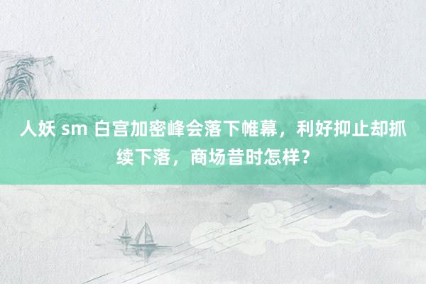 人妖 sm 白宫加密峰会落下帷幕,利好抑止却抓续下落,商场昔时怎样?